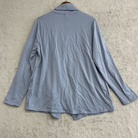 NEW Max & Mia Women's XL Blue Open Front Cardigan Side Pocket - Picture 3 of 9